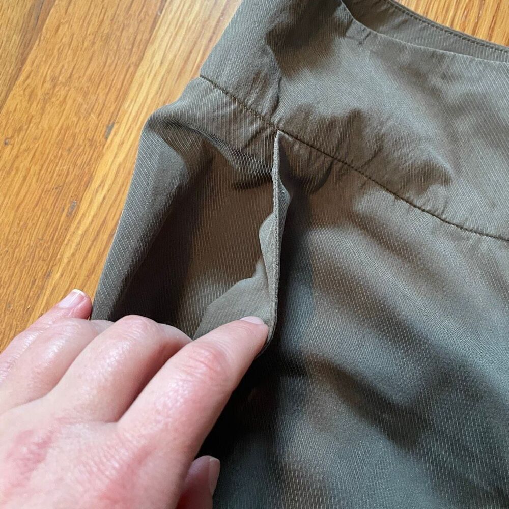 ANTHROPOLOGIE | daughters of the liberation | light army green wide leg pants 6 - Picture 6 of 9
